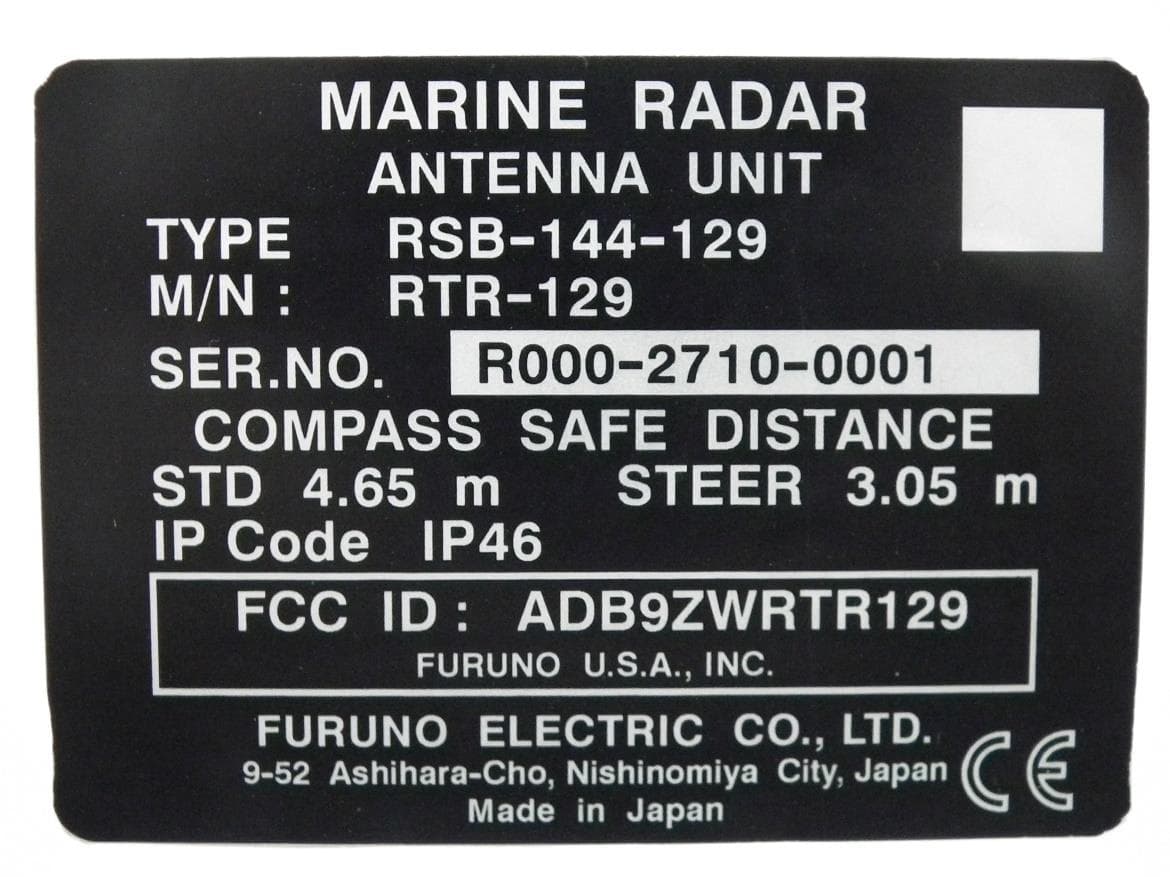 Transceiver unit for the radar sensor - FCC ID ADB9ZWRTR129 - Furuno USA Inc (5)