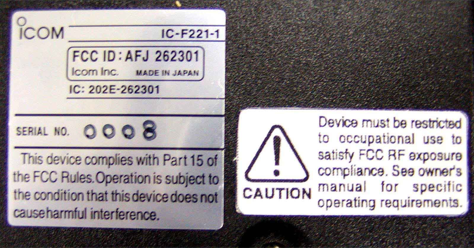 Mobile UHF Transceiver - FCC ID AFJ262301 - ICOM Incorporated