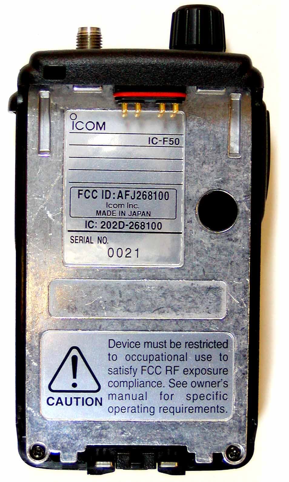 VHF Transceiver - FCC ID AFJ268100 - ICOM Incorporated (4)