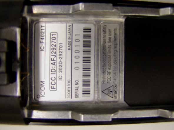 UHF-FM Land-Mobile Transceiver - FCC ID AFJ292701 - ICOM Incorporated (2)