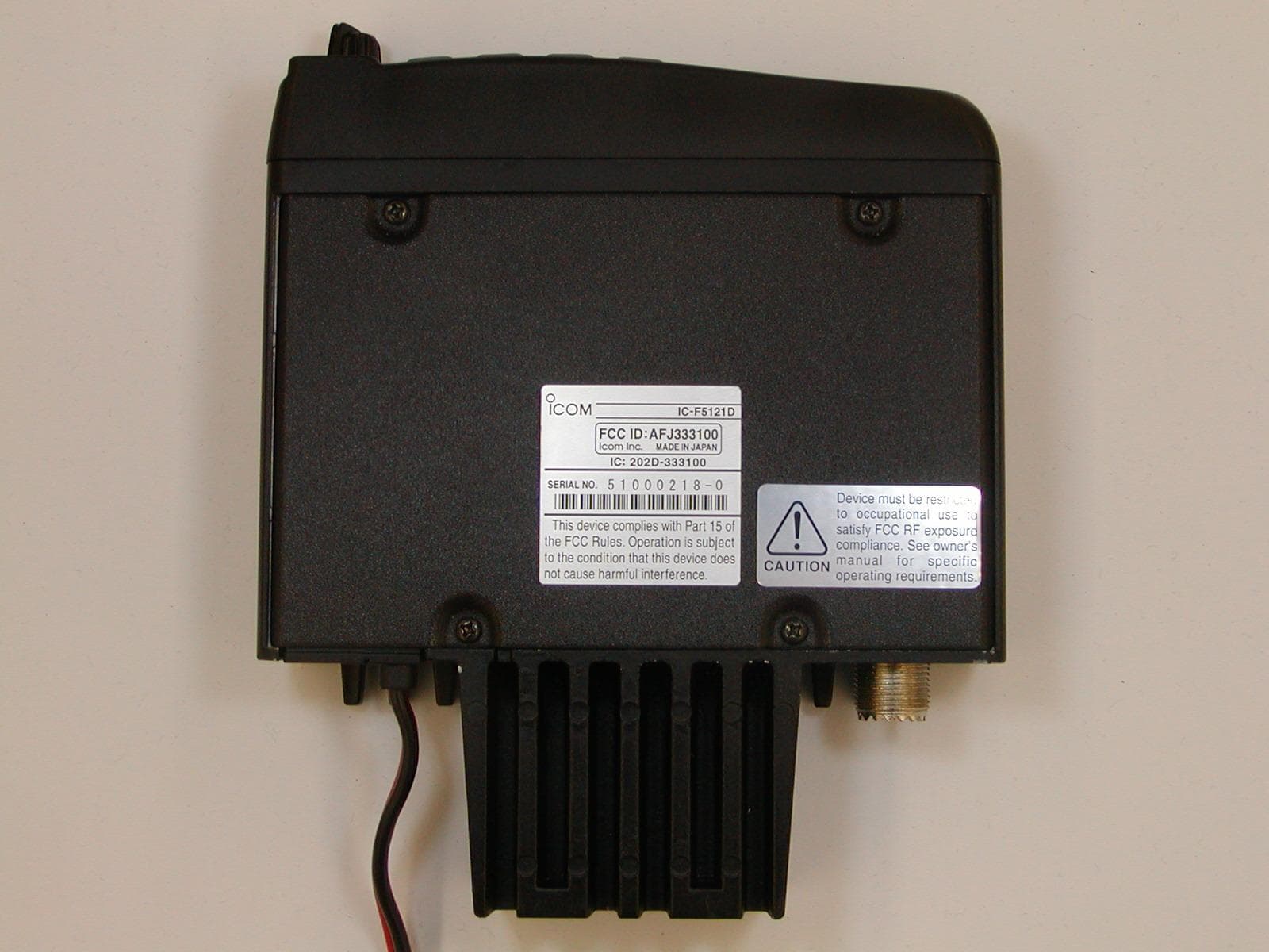 VHF Mobile Transceiver - FCC ID AFJ333100 - ICOM Incorporated