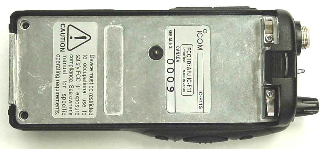 VHF-FM Handheld Transceiver - FCC ID AFJIC-F11 - ICOM Incorporated (4)