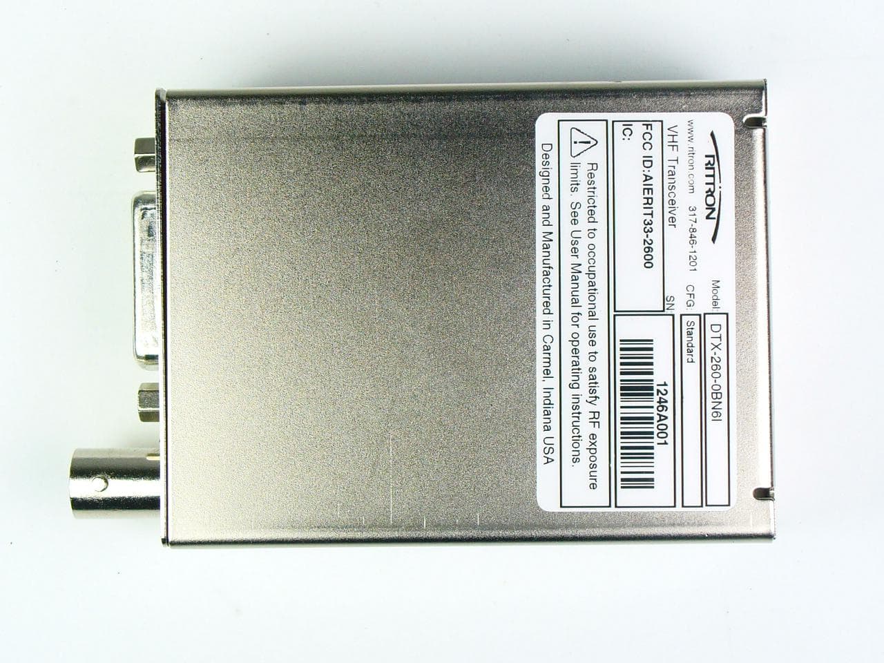 VHF TRANSCEIVER MODULE - FCC ID AIERIT33-2600 - Ritron Inc