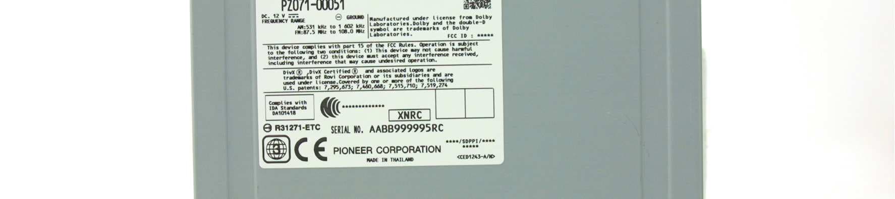Receiver Ass'y - FCC ID AJDK051 - Pioneer Corporation (4)