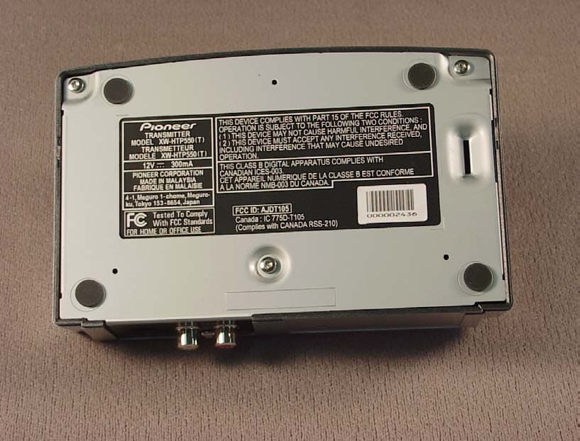 Wireless Speaker Transmitter - FCC ID AJDT105 - Pioneer Corporation
