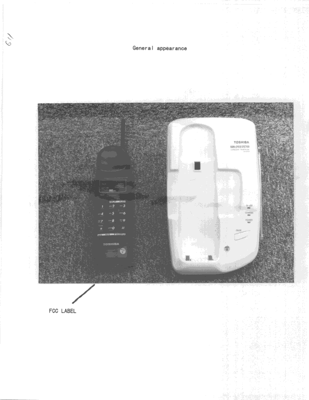 Cordless Telephone - FCC ID AJXSX2108 - Toshiba America Consumer Products Inc