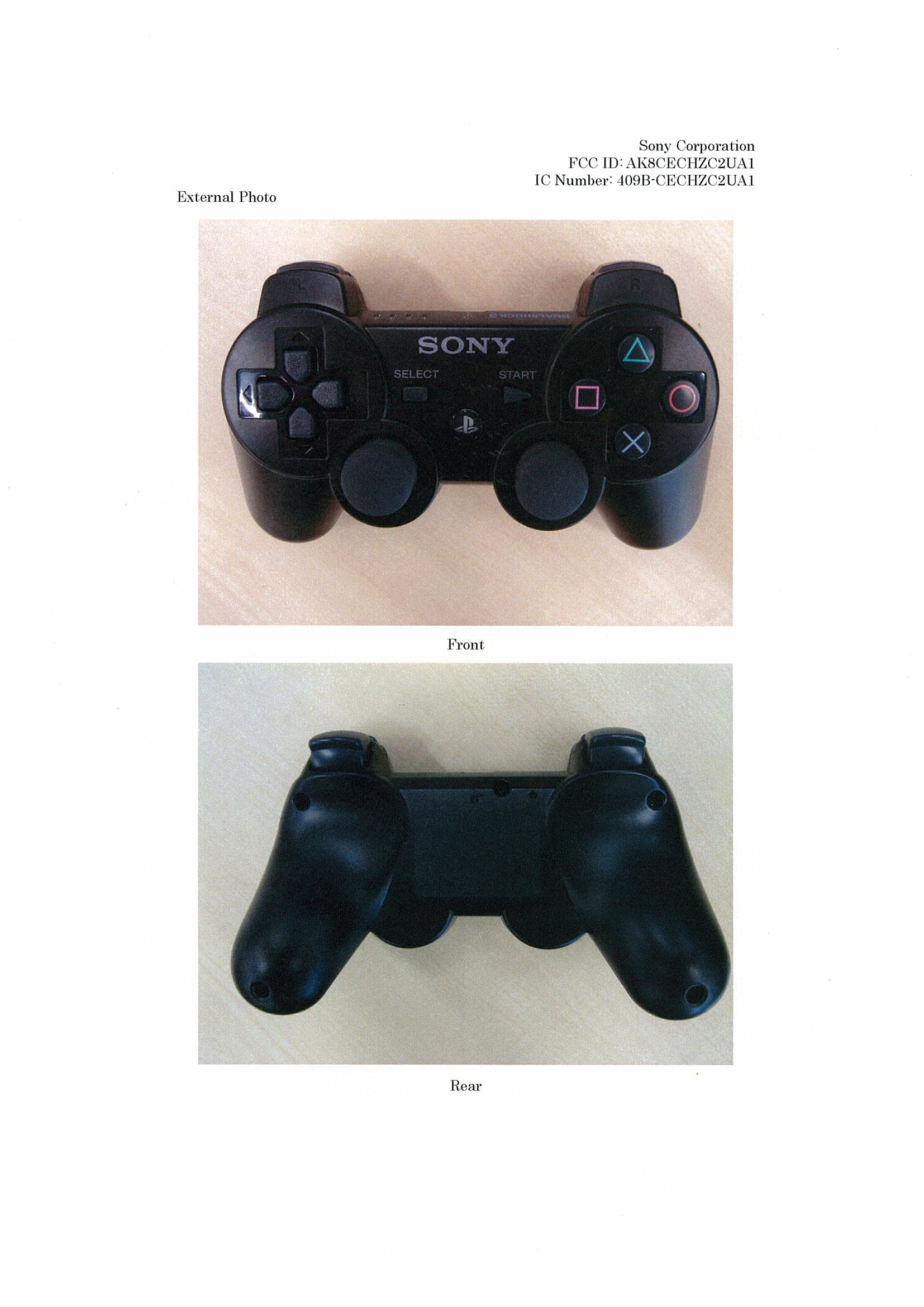 Wireless Controller - FCC ID AK8CECHZC2UA1 - Sony Group Corporation