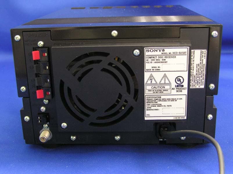 Compact Disc Receiver with Bluetooth - FCC ID AK8HCDBX5BT - Sony Group Corporation