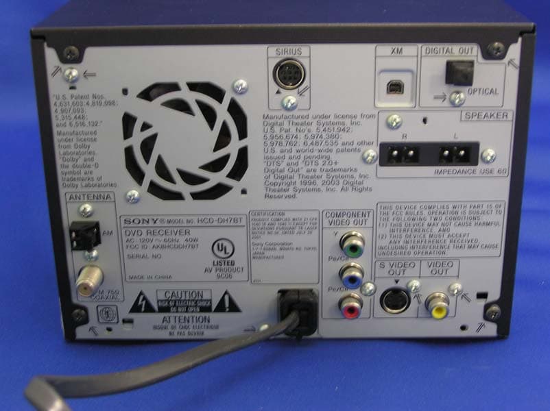 DVD Receiver with Bluetooth - FCC ID AK8HCDDH7BT - Sony Group Corporation