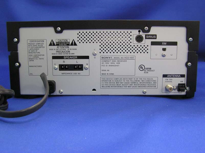 Compact Disc Receiver with Bluetooth - FCC ID AK8HCDHX7 - Sony Group Corporation