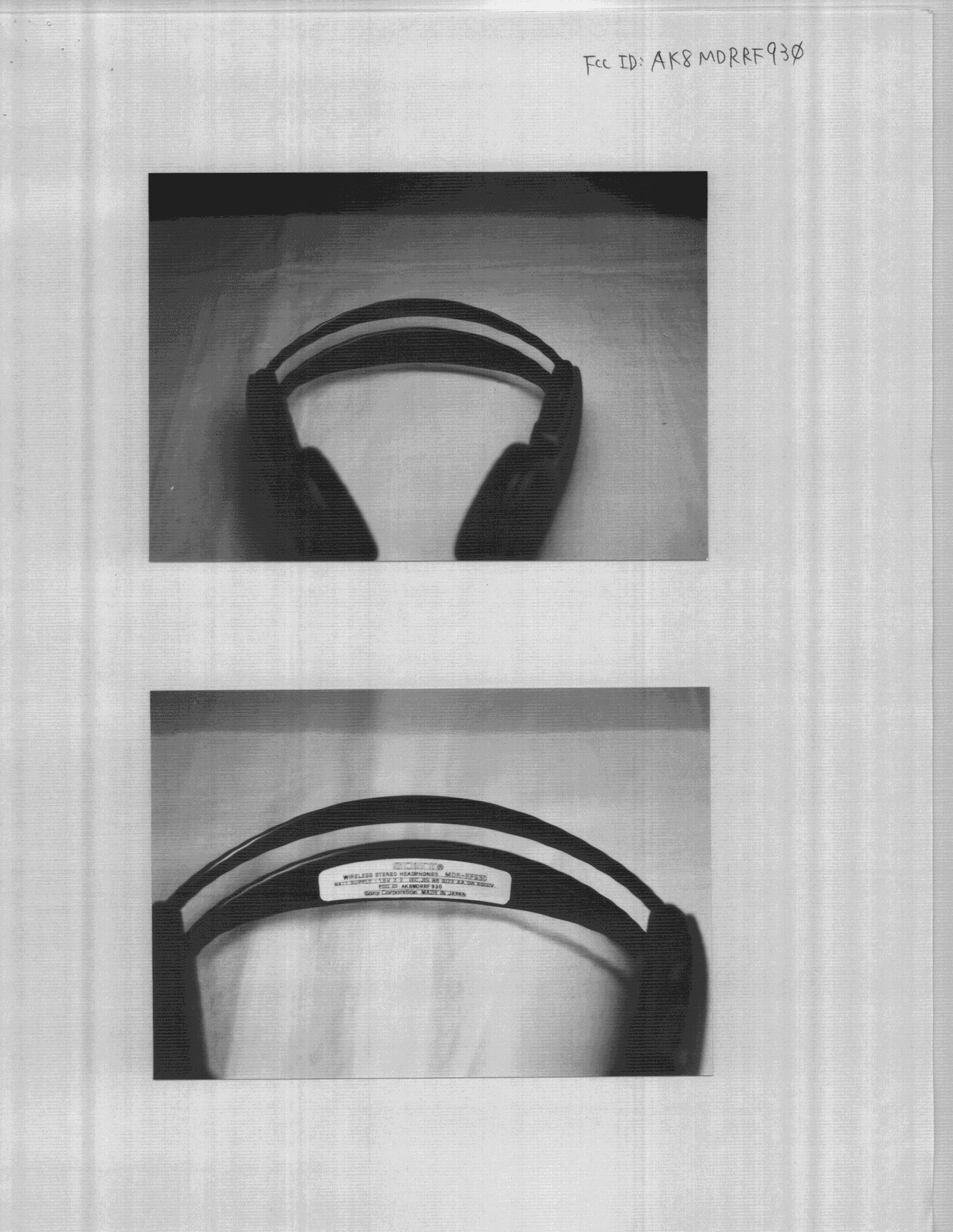 Wireless Headphones - FCC ID AK8MDRRF930 - Sony Group Corporation (1)