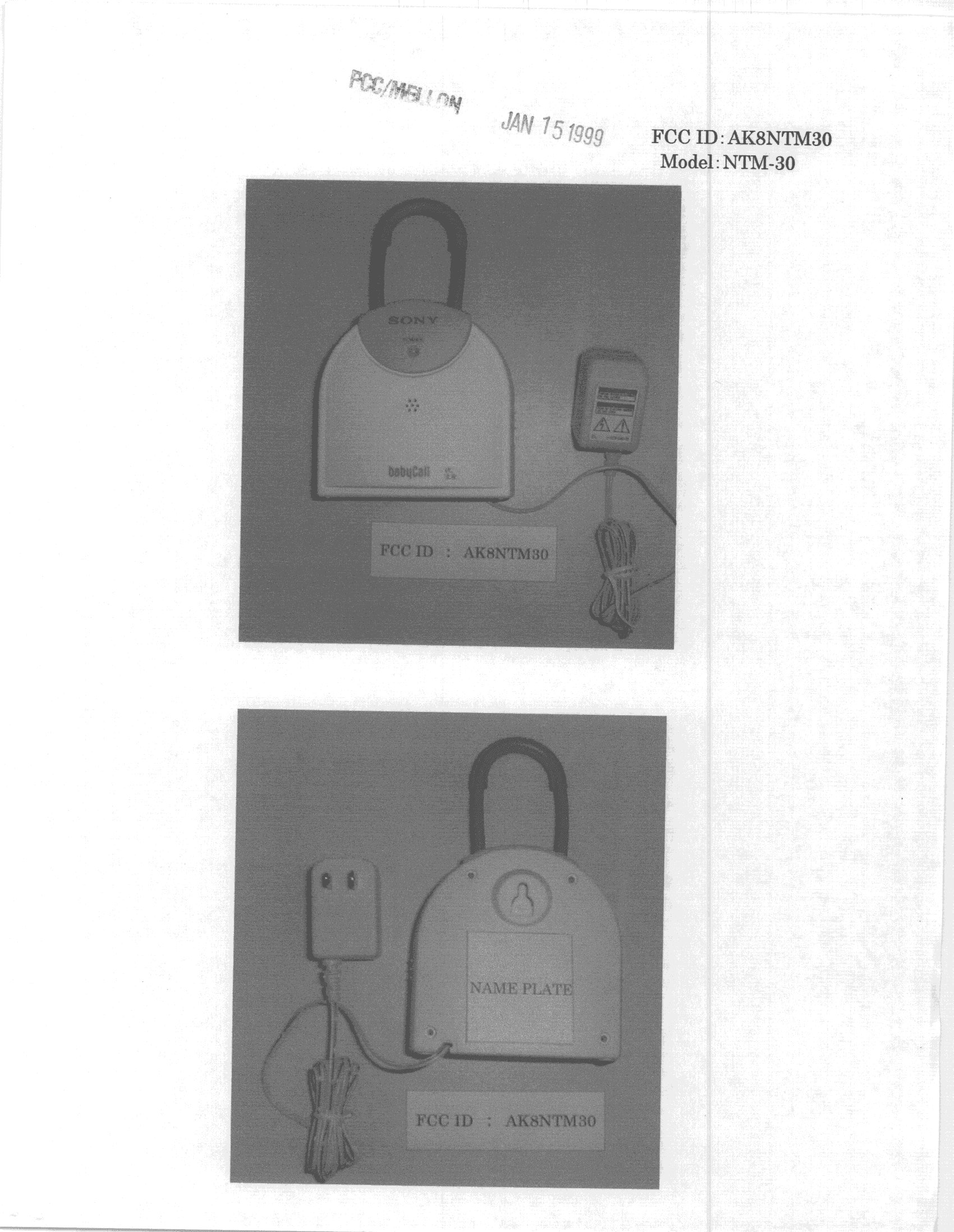 DXX - Part 15 Low Power Communication Device Transmitter - FCC ID AK8NTM30 - Sony Group Corporation