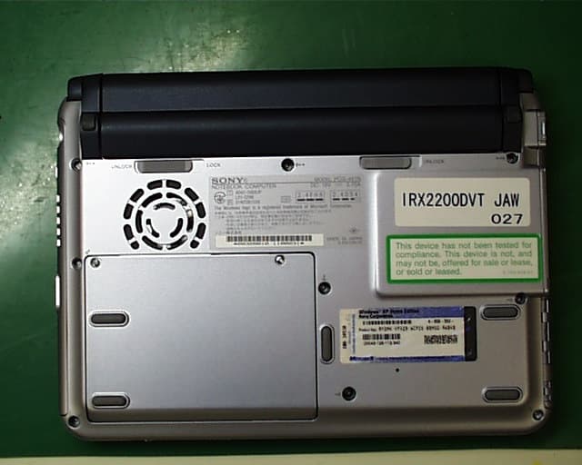 Notebook PC with Built In Wireless Lan - FCC ID AK8PCG631L - Sony Group Corporation (2)