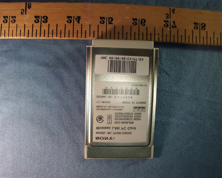 Wireless LAN PC Card - FCC ID AK8PCWAC800S - Sony Group Corporation