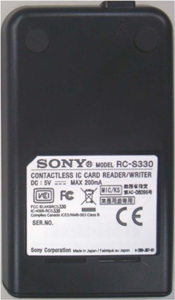 Contactless IC Card Reader/Writer - FCC ID AK8RCS330 - Sony Group Corporation (1)