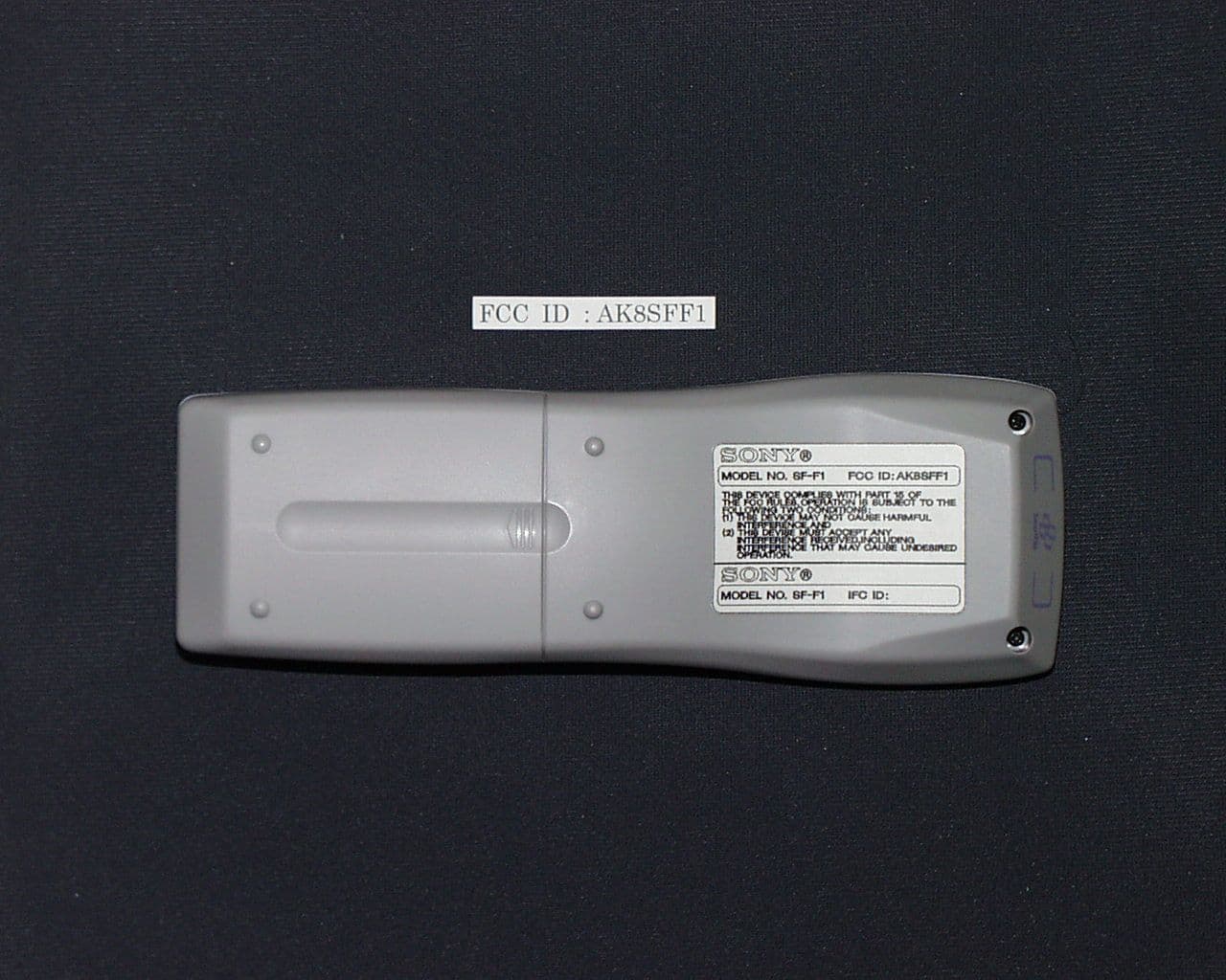 DXX - Part 15 Low Power Communication Device Transmitter - FCC ID AK8SFF1 - Sony Group Corporation