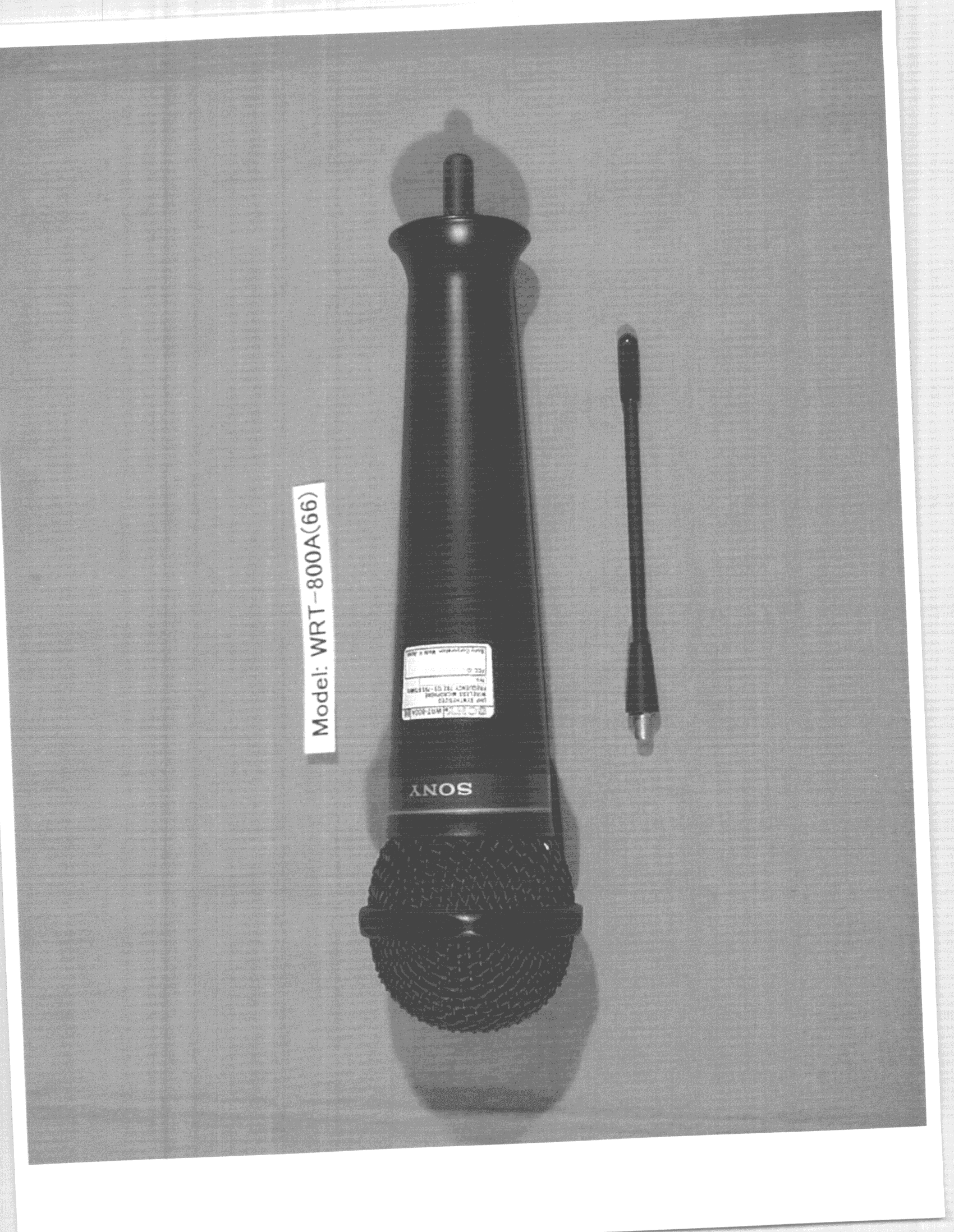 TNF - Licensed Non-Broadcast Transmitter Held to Face - FCC ID AK8WRT800A66 - Sony Group Corporation