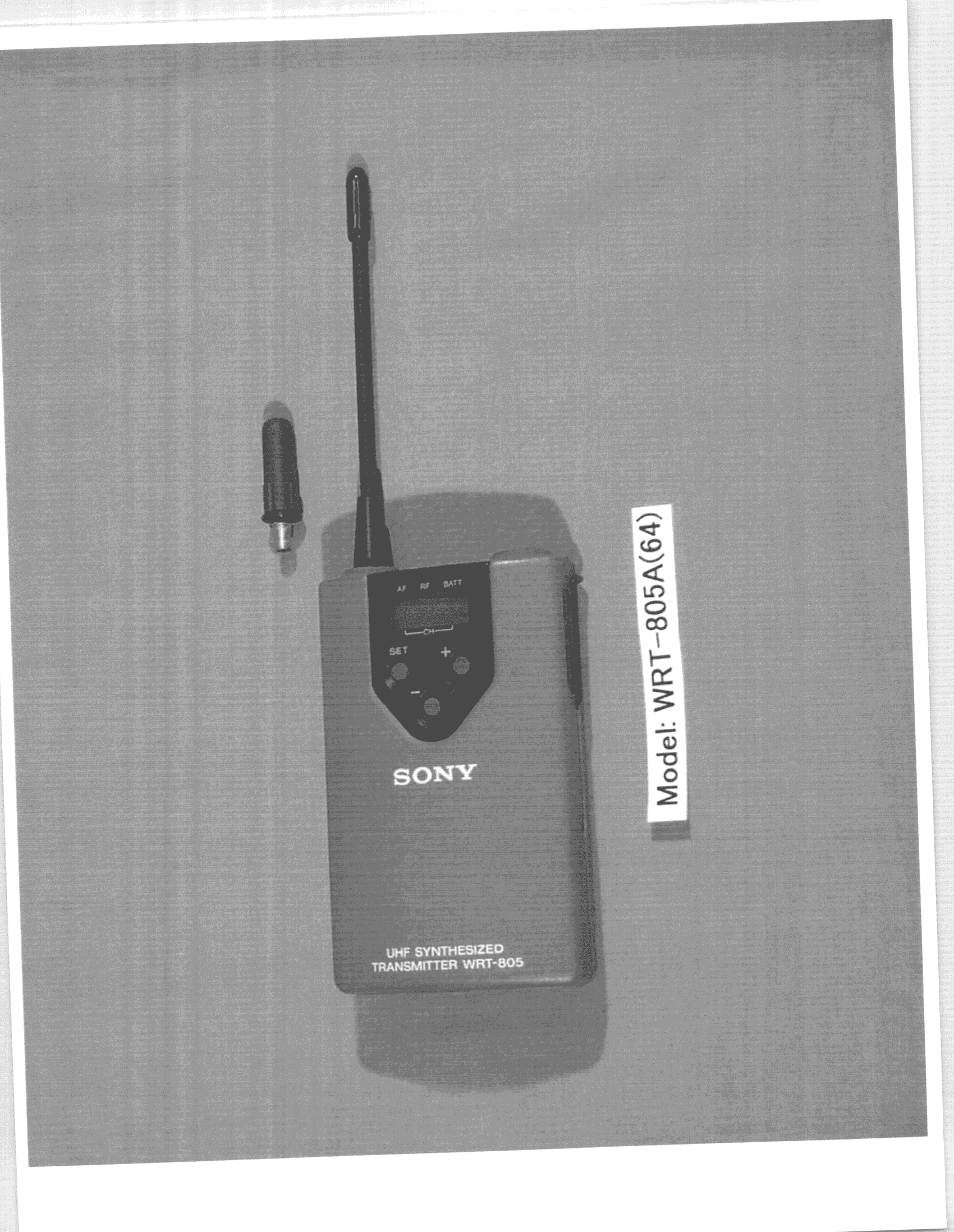 TNT - Licensed Non-Broadcast Transmitter Worn on Body - FCC ID AK8WRT805A64 - Sony Group Corporation (4)