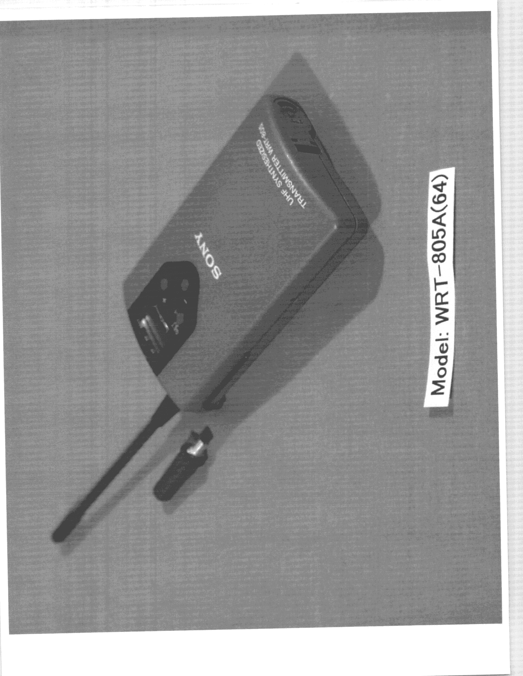 TNT - Licensed Non-Broadcast Transmitter Worn on Body - FCC ID AK8WRT805A64 - Sony Group Corporation (5)