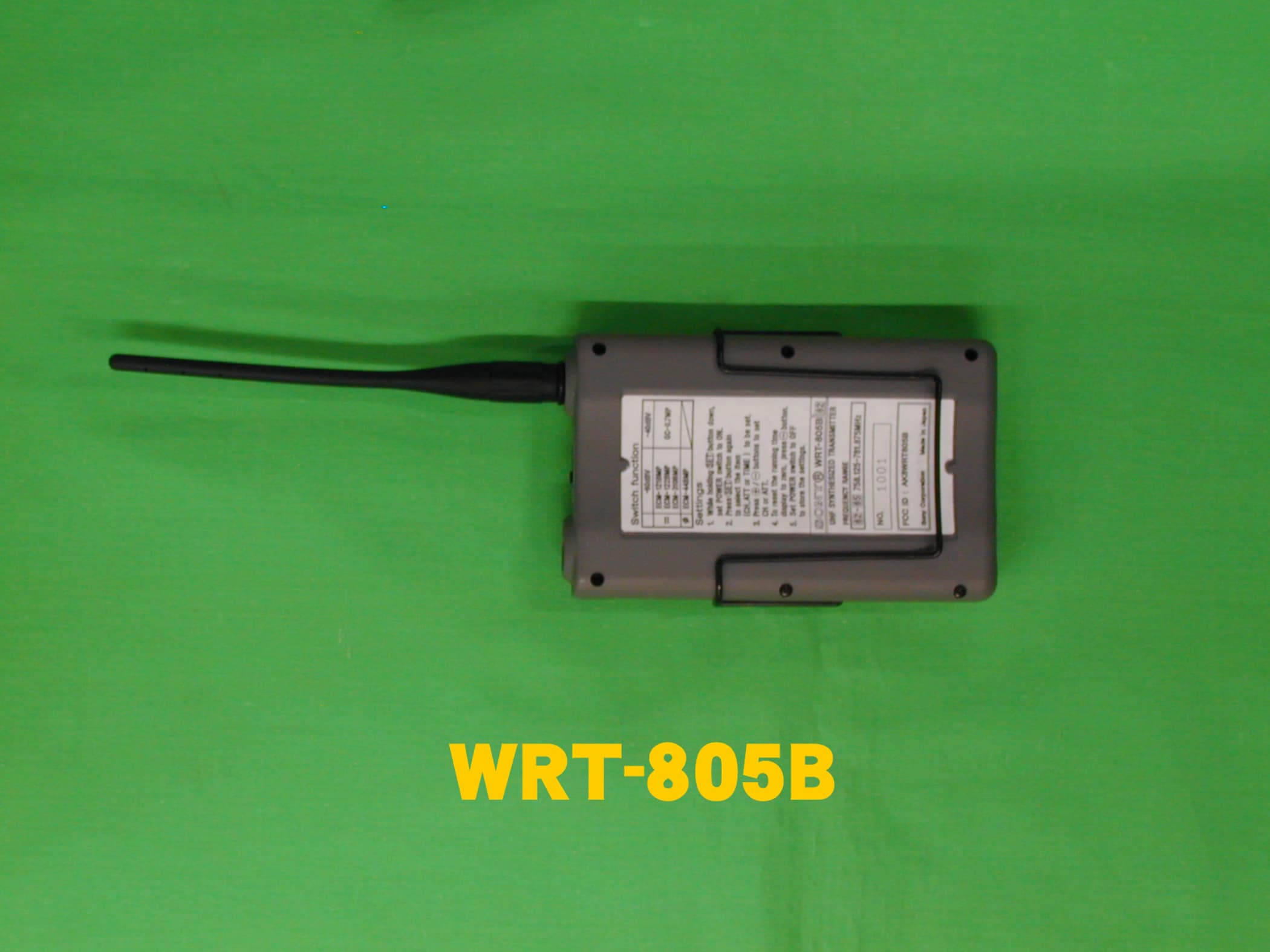 UHF Synthesized Transmitter - FCC ID AK8WRT805B - Sony Group Corporation
