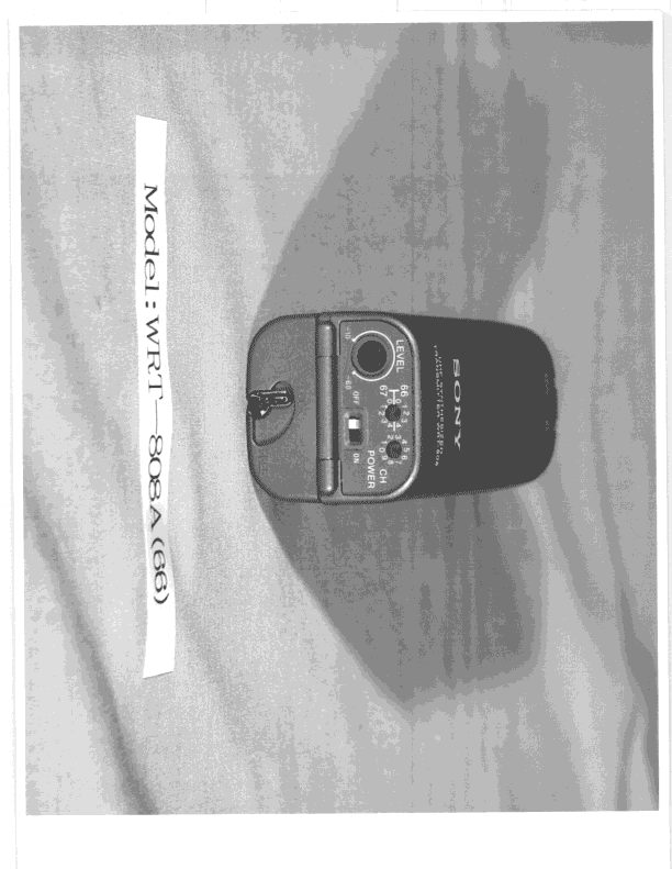 TBF - Licensed Broadcast Transmitter Held to Face - FCC ID AK8WRT808A66 - Sony Group Corporation (1)