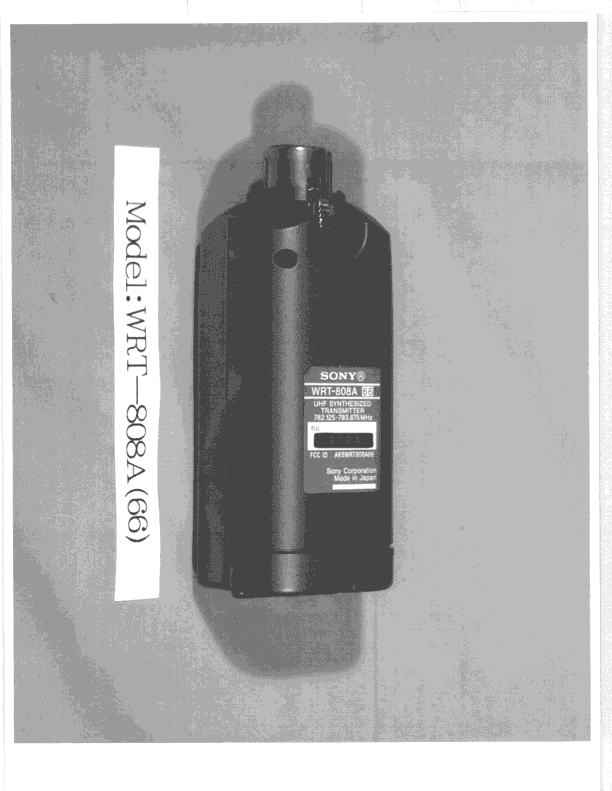 TBF - Licensed Broadcast Transmitter Held to Face - FCC ID AK8WRT808A66 - Sony Group Corporation (2)