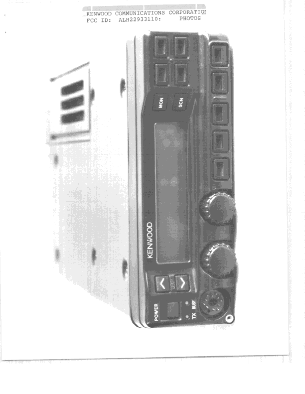 TNB - Licensed Non-Broadcast Station Transmitter - FCC ID ALH22933110 - Kenwood USA Corporation