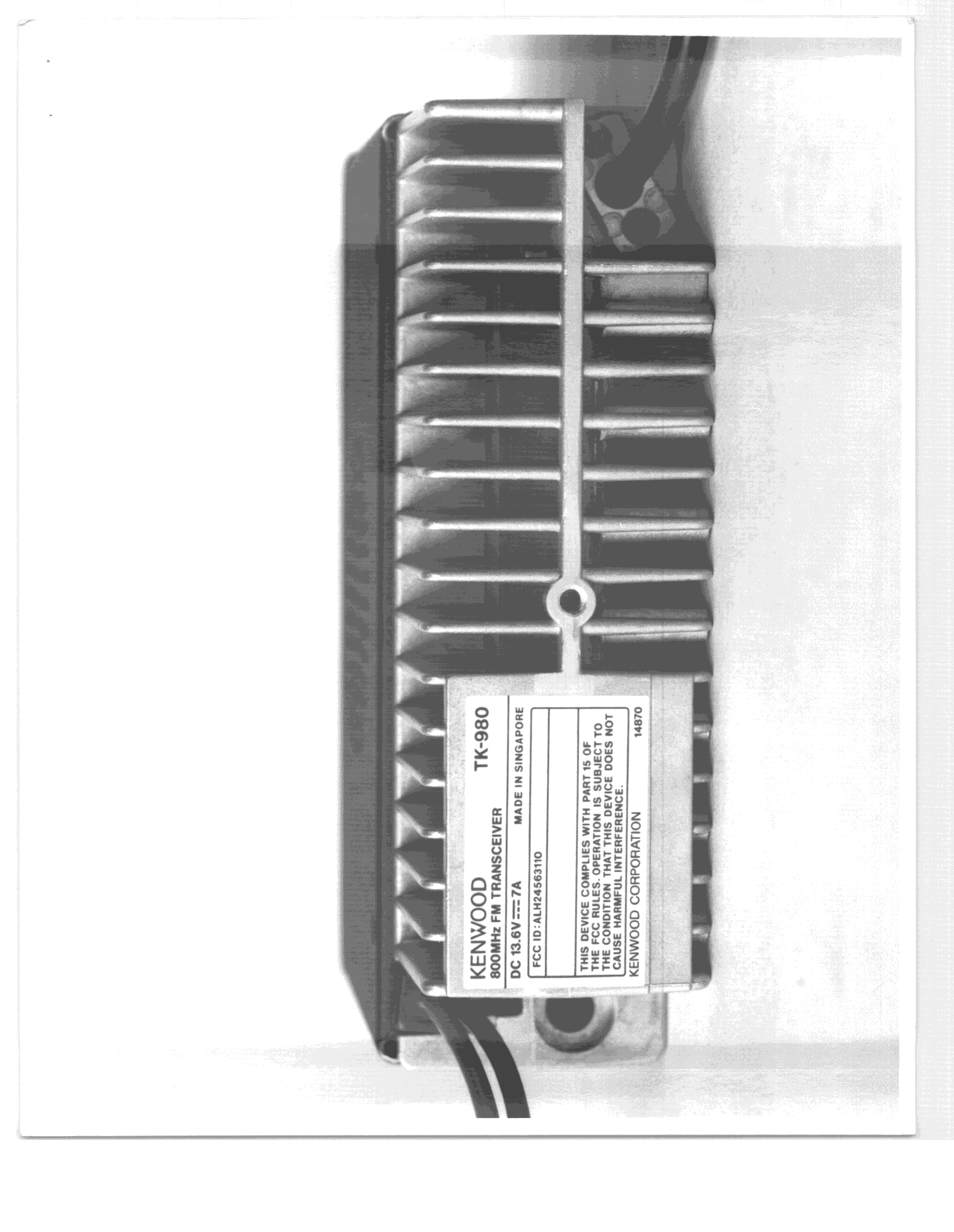 TNB - Licensed Non-Broadcast Station Transmitter - FCC ID ALH24563110 - Kenwood USA Corporation (1)