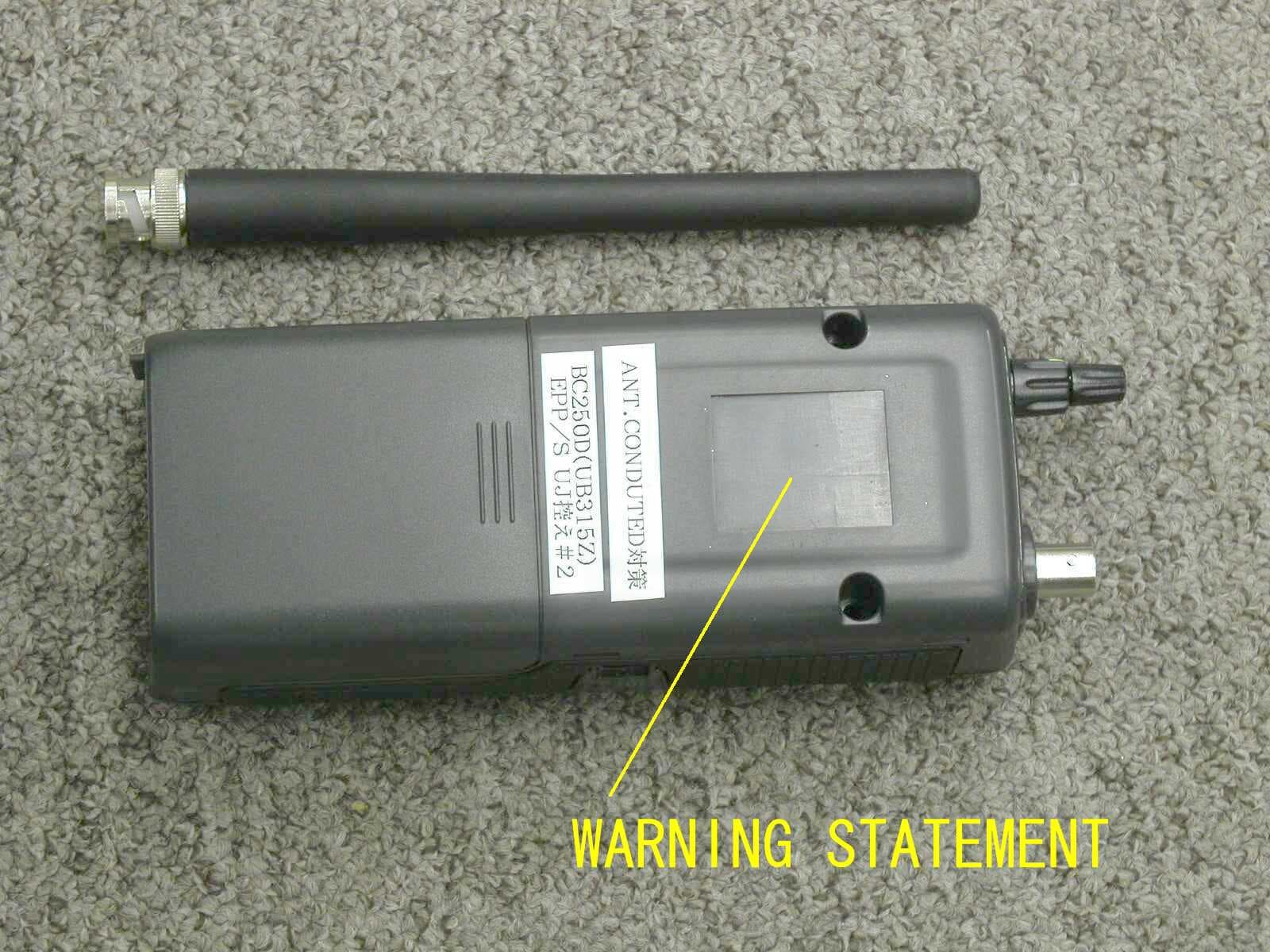 Trunk Tracking Digital Capable - FCC ID AMWUB315 - Uniden America Corporation