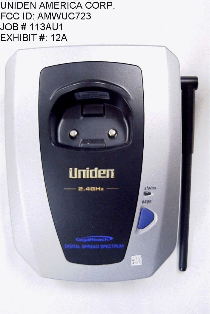 Spread Spectrum Cordless Phone - FCC ID AMWUC723 - Uniden America Corporation