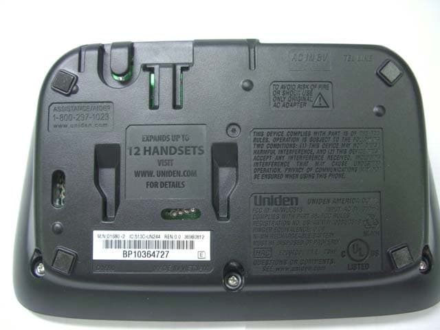 1.9GHz UPCS CORDLESS TELEPHONE-BASE UNIT - FCC ID AMWUN368 - Uniden America Corporation