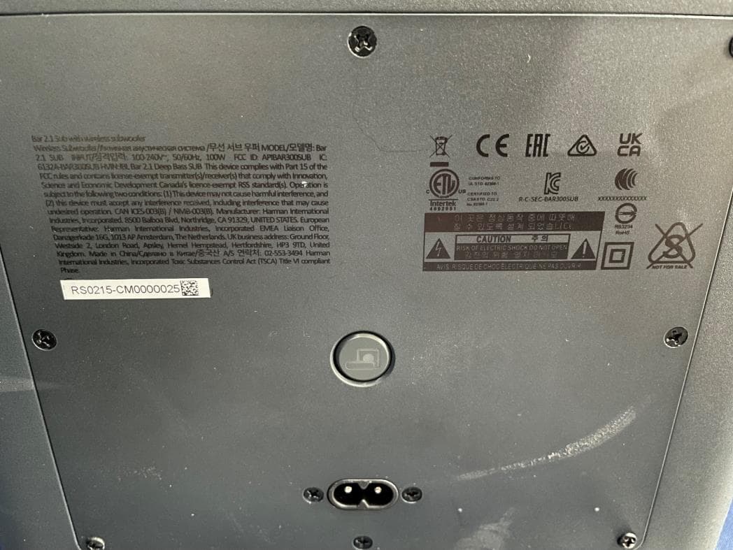 Wireless Subwoofer - FCC ID APIBAR21SUBMK2 - Harman International Industries, Inc (5)