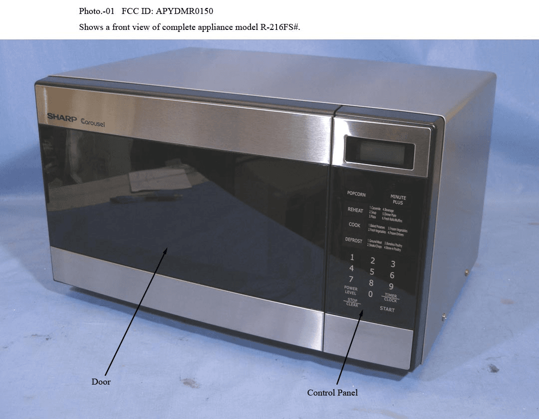 Household Microwave Oven - FCC ID APYDMR0150 - Sharp Corporation