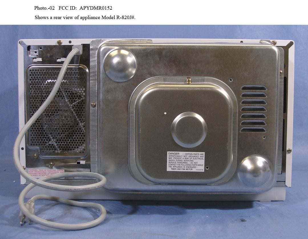 Household Microwave Oven - FCC ID APYDMR0152 - Sharp Corporation