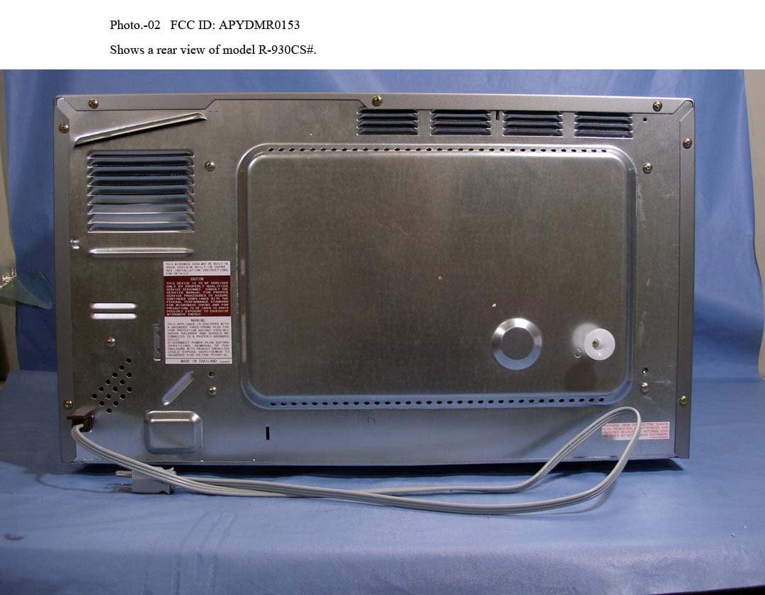 Household Microwave Oven - FCC ID APYDMR0153 - Sharp Corporation (1)