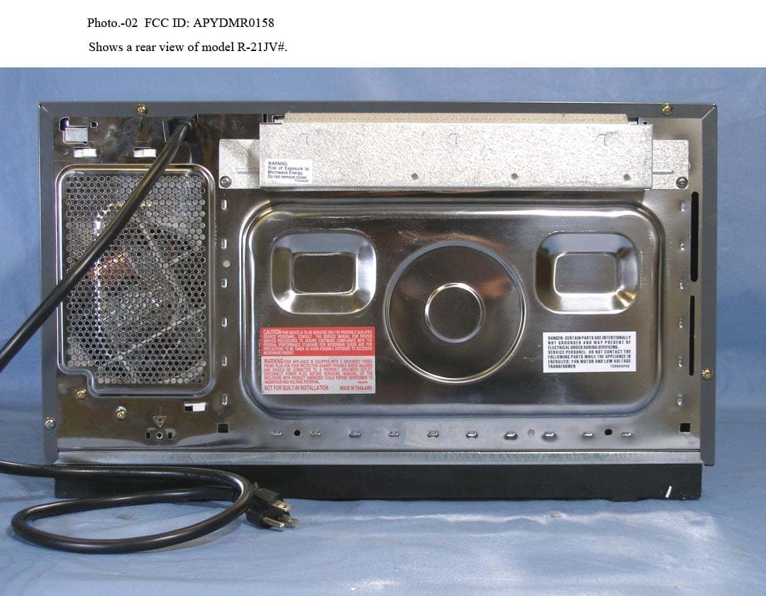 Household Microwave Oven - FCC ID APYDMR0158 - Sharp Corporation