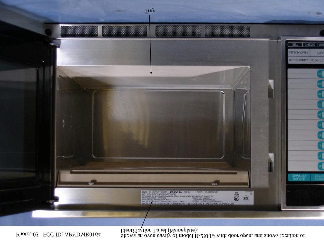 Microwave Oven - FCC ID APYDMR0164 - Sharp Corporation (2)