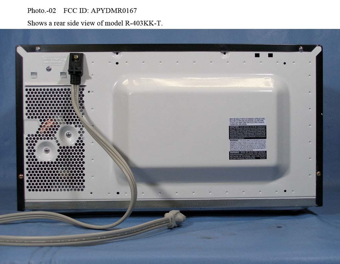 Microwave Oven - FCC ID APYDMR0167 - Sharp Corporation (1)