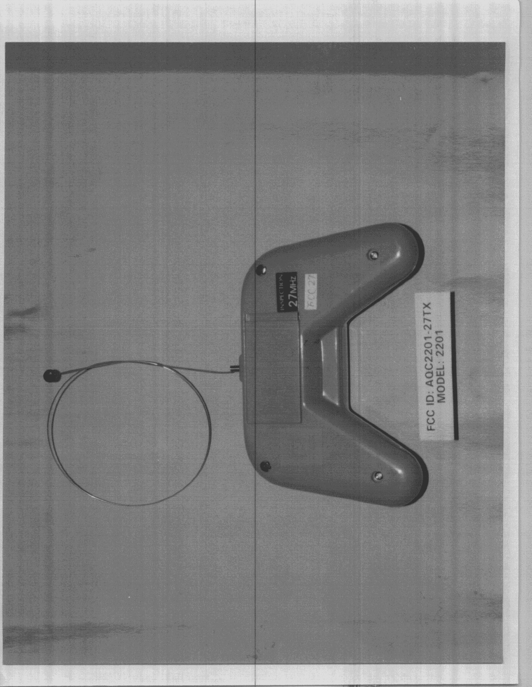 R/C Toy Transmitter - FCC ID AQC2201-27TX - Asahi Corporation (2)