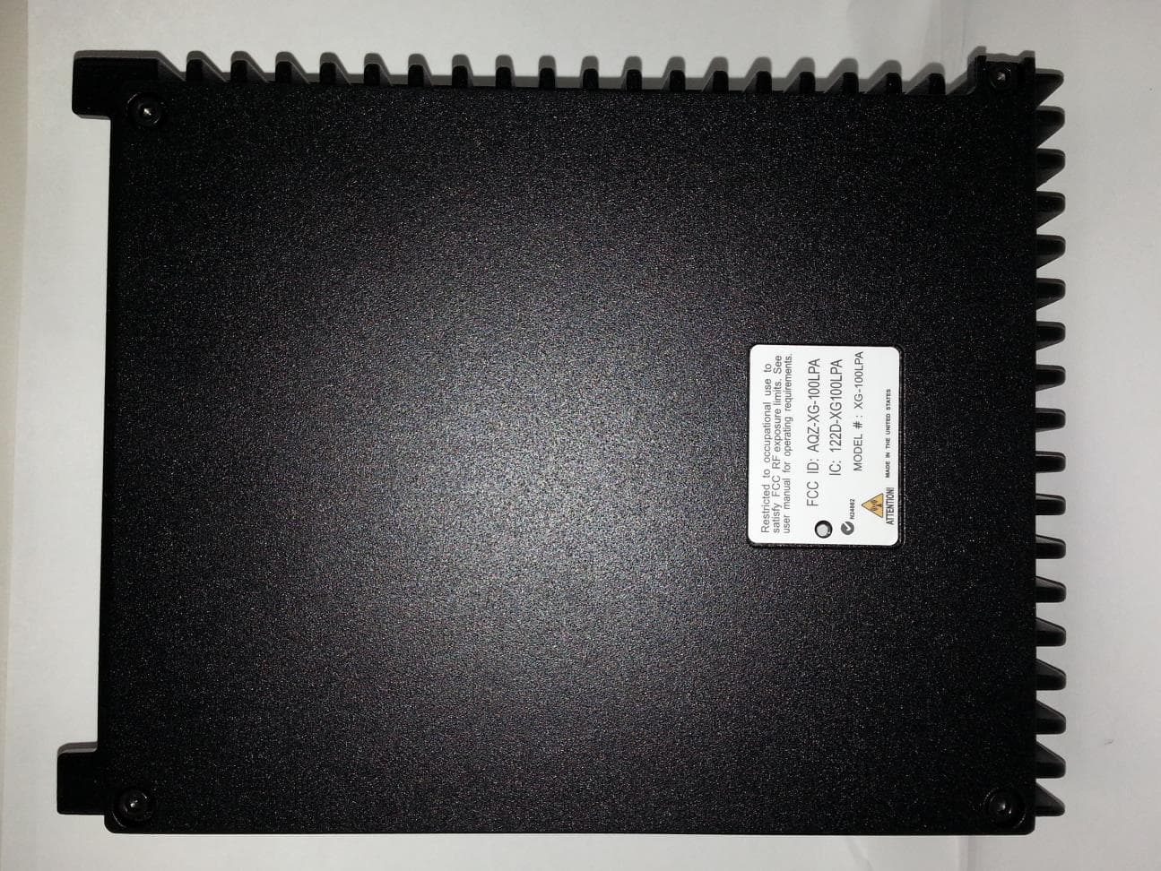 XG-100LPA Low Band Power Amplifier - FCC ID AQZ-XG-100LPA - Harris Corporation RF Communications Division