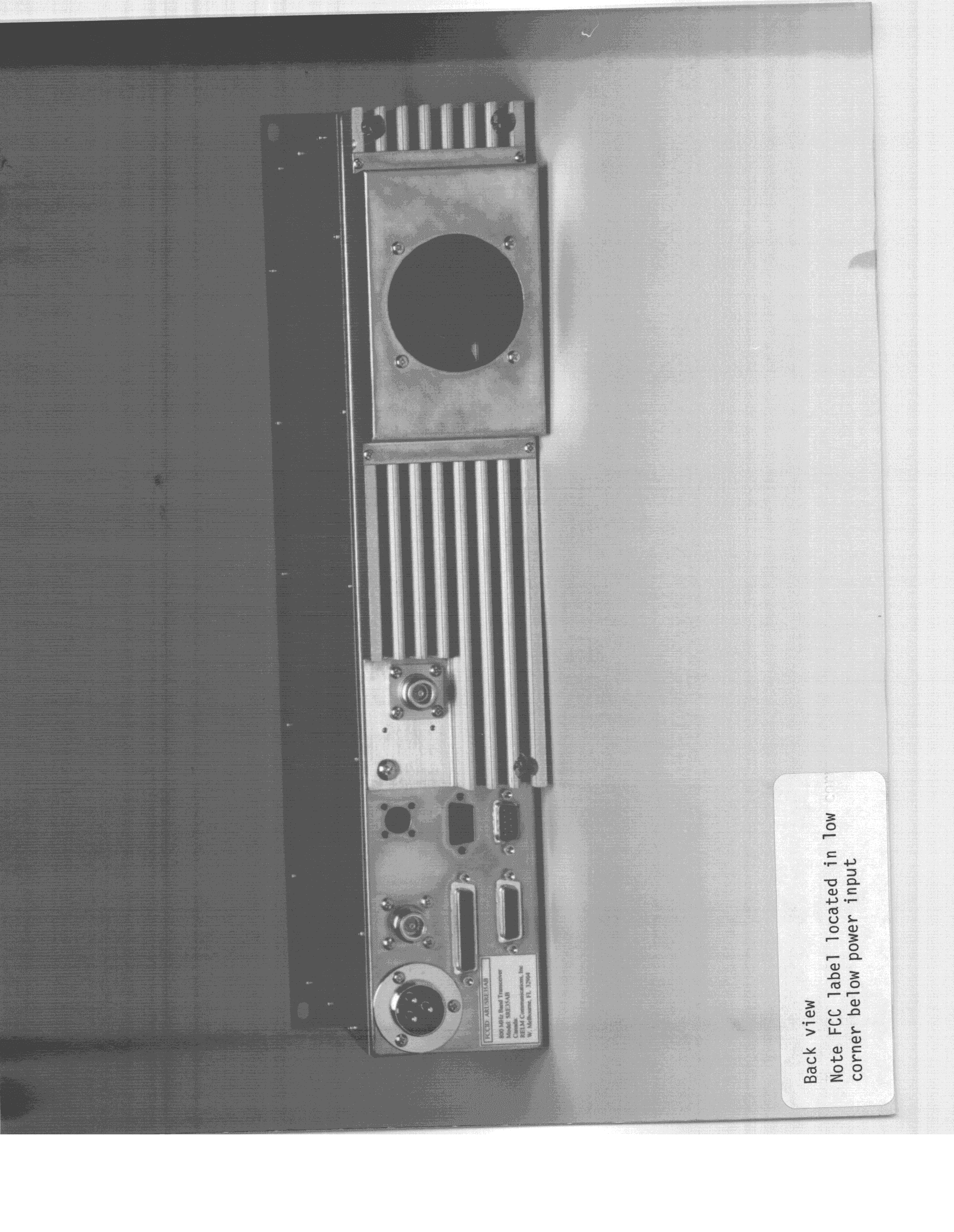 TNB - Licensed Non-Broadcast Station Transmitter - FCC ID ARUSRE35AB - RELM Communications Inc