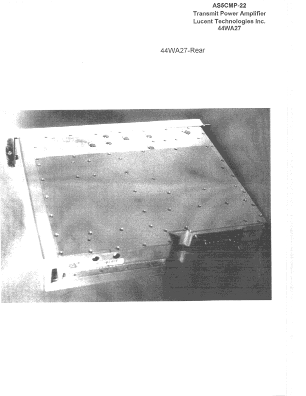 AMP - Amplifier - FCC ID AS5CMP-22 - Nokia of America Corporation