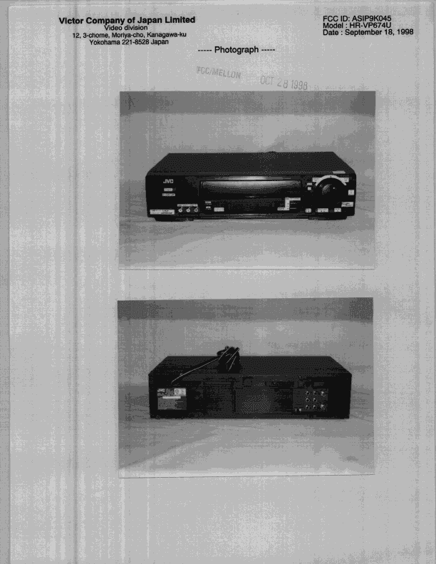 HID - Part 15 TV Interface Device - FCC ID ASIP9K045 - JVC KENWOOD Corporation