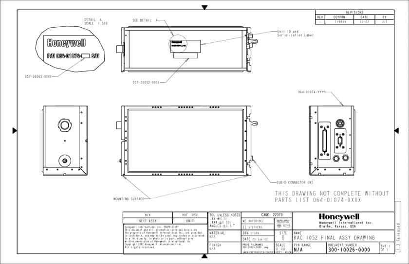 High Frequency Communications Transceiver - FCC ID ASYKHF1050 - Honeywell International Inc.