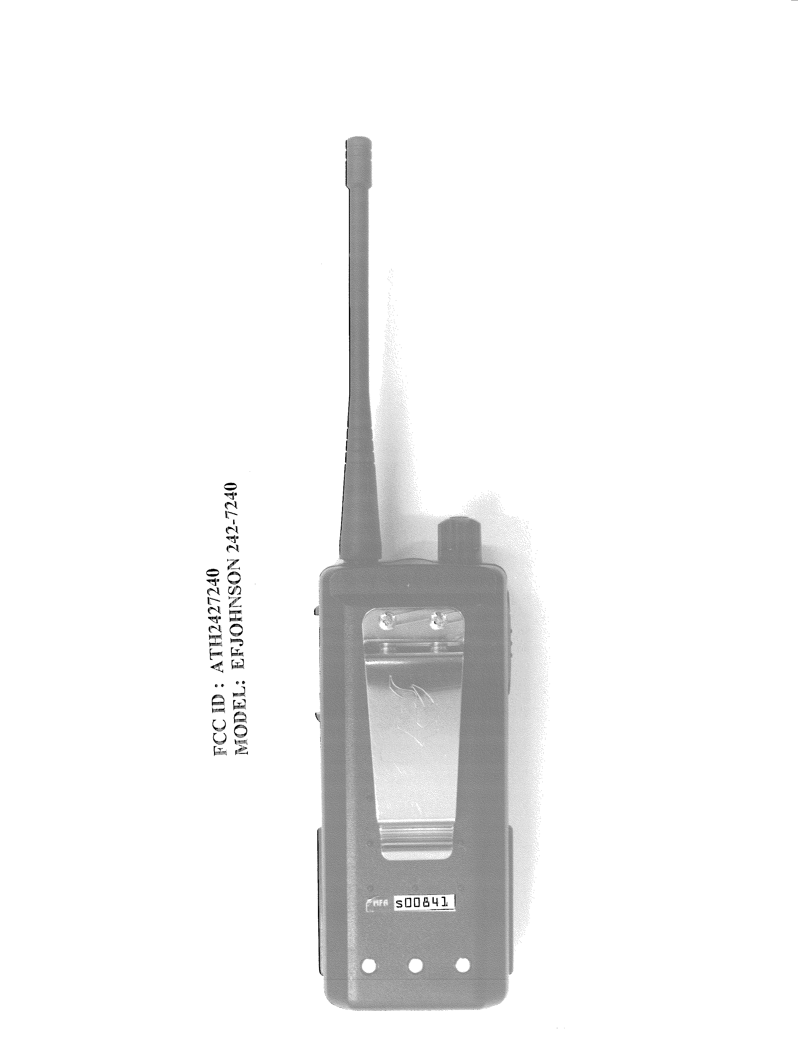 UHF FM Handheld Transceiver Held-to-face - FCC ID ATH2427240 - E F Johnson Company (3)