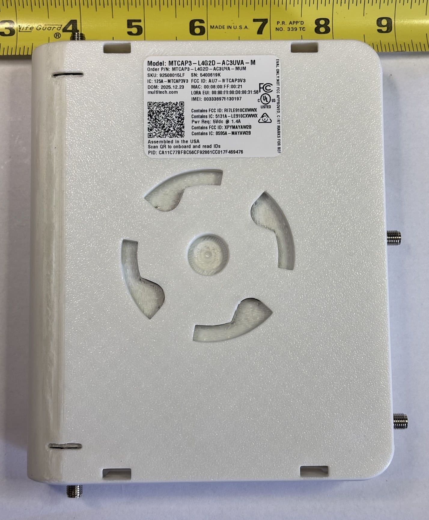 MTCAP3-L4G2D-AC3UVA-M,  MTCAP3-L4G2D-AC3UWA-M - FCC ID AU7-MTCAP3V3 - Multi Tech Systems Inc