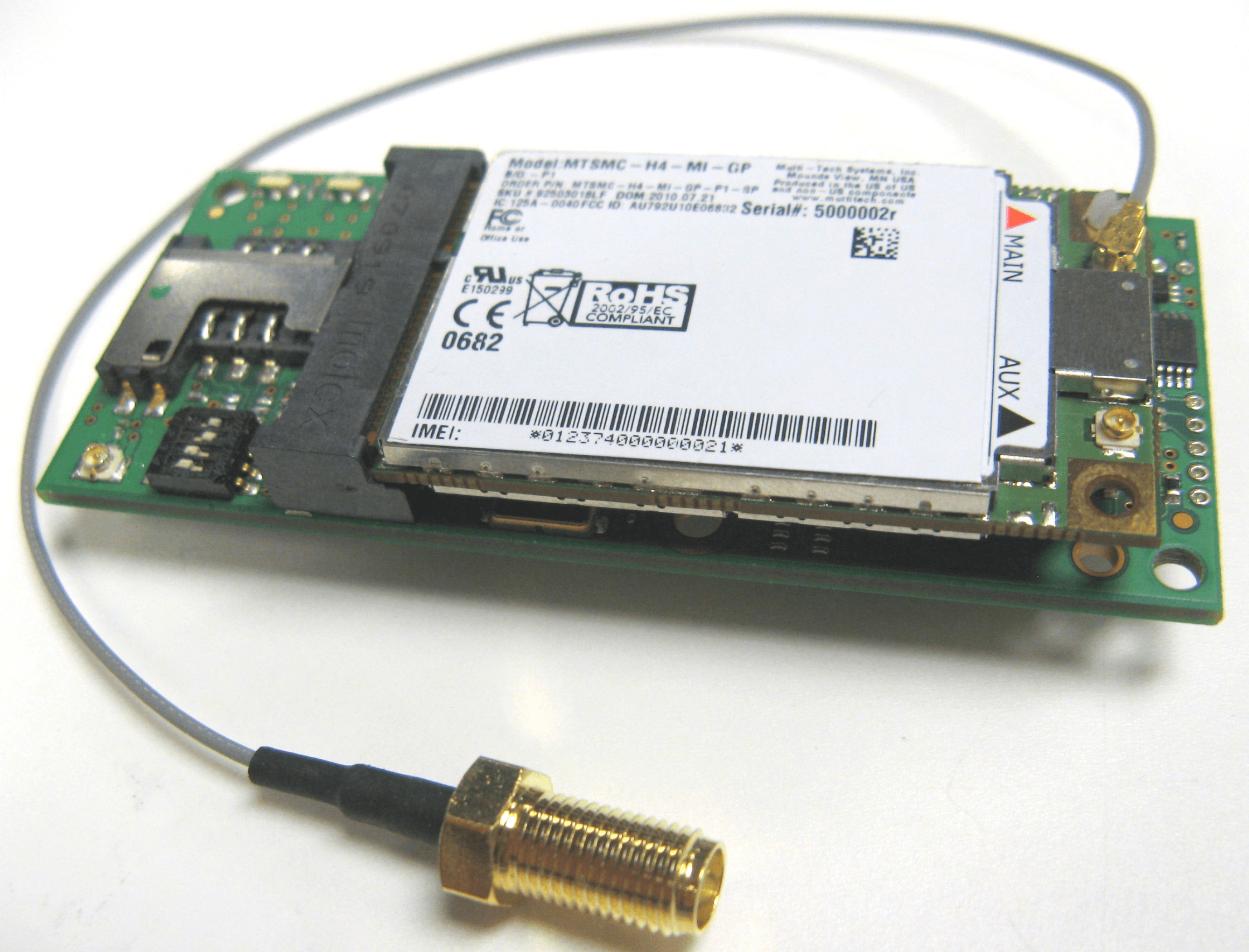 2G3G multiband modem (Socket Modem iCell) - FCC ID AU792U10E06832 - Multi Tech Systems Inc