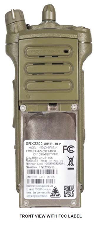Bluetooth Transmitter - FCC ID AZ489FT4908 - Motorola Solutions, Inc. (3)