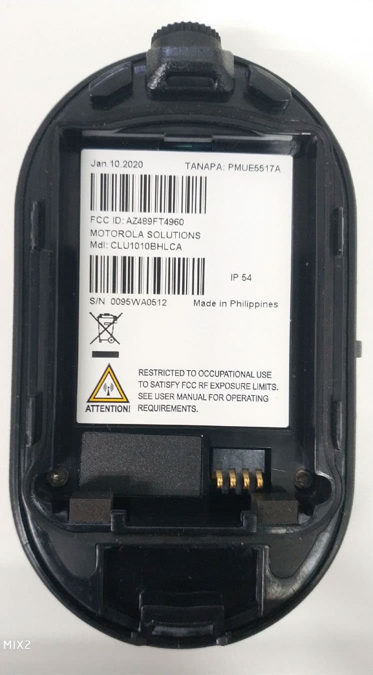 Body worn 2-way portable radio - FCC ID AZ489FT4960 - Motorola Solutions, Inc.