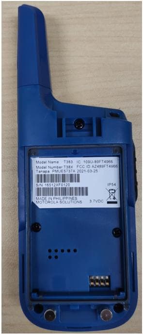 Portable 2-Way Radio - FCC ID AZ489FT4966 - Motorola Solutions, Inc.